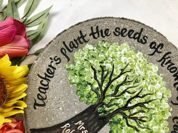 Chestnut Tree Teacher Appreciation Garden Stone - Image 3