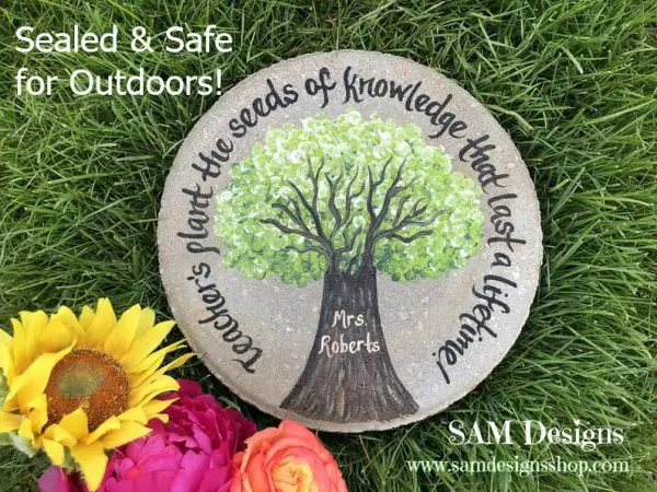 Chestnut Tree Teacher Appreciation Garden Stone - Image 4
