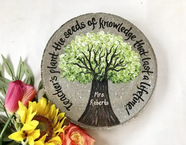 Chestnut Tree Teacher Appreciation Garden Stone - Image 5